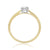 9ct gold single stone six claw diamond ring 0.33ct