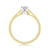 9ct gold six claw set single stone diamond ring 0.15ct