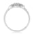 9ct white gold diamond set cluster ring 0.15ct