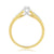 9ct gold single stone diamond ring with diamond set shoulders 0.20ct