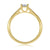 9ct gold single stone miracle plate diamond ring 0.08ct