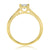 9ct gold single stone miracle plate diamond ring 0.20ct