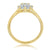 9ct gold miracle plate diamond cluster ring 0.15ct