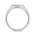 9ct white gold diamond set round ladies signet ring 0.04ct