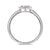 Platinum diamond halo cluster ring 0.25ct H/Si