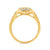 9ct gold art deco style diamond ring 0.20ct