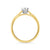 9ct gold six claw single stone diamond ring 0.25ct