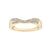 9ct Yellow gold wishbone & diamond joined half et ring 0.13ct