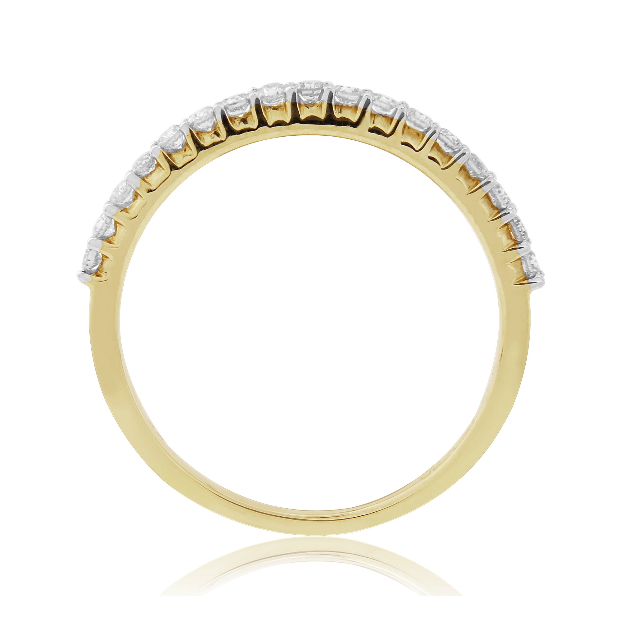 9ct gold diamond set half eternity ring 0.25ct