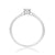 9ct white gold six claw single stone diamond ring 0.25ct