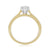 9ct gold four claw single stone diamond ring 0.25ct