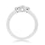 9ct white gold three stone diamond ring 0.50ct