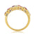 9ct gold ruby & diamond bubble style ring 0.21ct