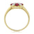 9ct ruby & diamond ring 0.04ct