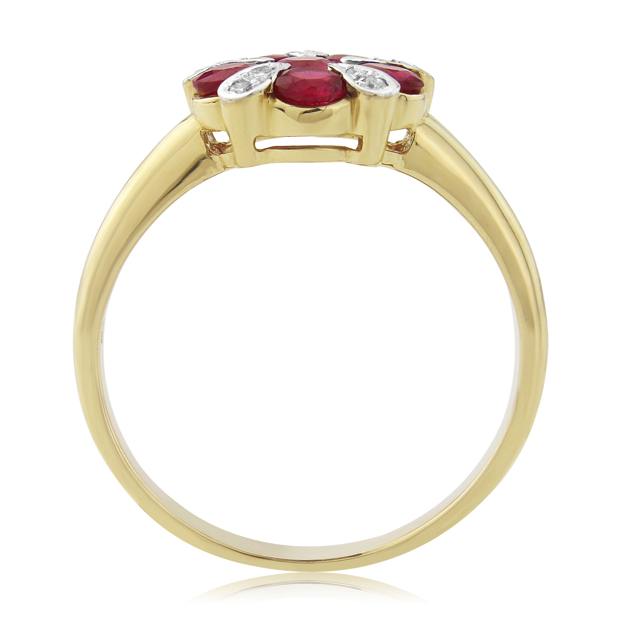 9ct ruby & diamond ring 0.04ct