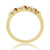 9ct gold 2.00mm ruby & diamond half et ring 0.11ct