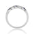 9ct white gold 3mm rounnd sapphire & diamond half et ring 0.17ct