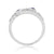 9ct white gold sapphire & diamond bubble style ring 0.20ct
