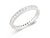 0.50ct channel set brilliant cut full diamond milgrain edge band ring