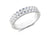 0.50ct claw set 2 row brilliant cut diamond band ring