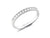 0.25ct channel set brilliant cut diamond milgrain edge band ring