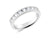 0.75ct channel set brilliant cut diamond milgrain edge band ring