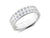 0.75ct channel set 2 row brilliant cut diamond band ring