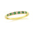 9ct gold 1.50mm emerald & diamond half et ring 0.07ct