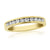 9ct gold milgrain edge channel set diamond half eternity ring 0.33ct