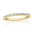 9ct gold grain set diamond half eternity ring 0.13ct