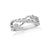 9ct white gold diamond set 'bubble' style ring 0.36ct