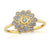 9ct gold diamond set cluster ring 0.15ct