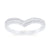 9ct white gold diamond set wishbone ring 0.10ct