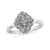 9ct white gold diamond set cluster ring 0.15ct