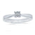 9ct white gold single stone miracle plate diamond ring 0.05ct