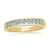 9ct gold miracle plate diamond half et ring 0.05ct