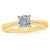 9ct gold single stone miracle plate diamond ring 0.20ct