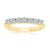 9ct gold 7 stone miracle plate diamond ring 0.15ct