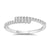 9ct white gold diamond set crossover half eternity ring 0.25ct