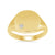 9ct gold diamond set gents cushion shape signet ring 0.02ct