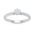 9ct white gold six claw single stone diamond ring 0.25ct