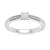 9ct white gold single stone diamond ring with diamond set shoulders 0.21ct