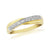 9ct gold crossover diamond half et ring 0.09ct