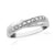 9ct white gold crossover diamond half et ring 0.09ct