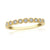 9ct gold milgrain set diamond half eternity ring 0.19ct