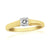 9ct gold four claw single stone diamond ring 0.25ct