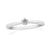 9ct white gold six claw single stone diamond ring 0.10ct