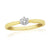 9ct gold six claw single stone diamond ring 0.15ct