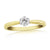 9ct gold six claw single stone diamond ring 0.25ct