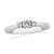 9ct white gold three stone diamond ring 0.33ct